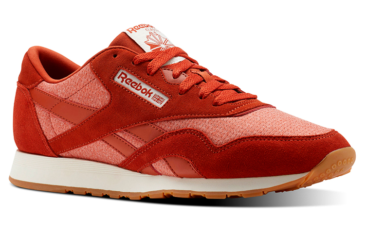 Lookbook Reebok 經典尼龍 耐磨防滑透氣 復古休閒跑步鞋 琥珀紅