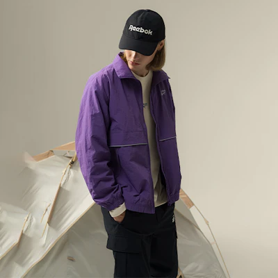 리복 클래식 퍼플 우븐 자켓 유니섹스 캐주얼 스포츠웨어 24FRM117UGP4 Details for 리복 클래식 퍼플 우븐 자켓 유니섹스 캐주얼 스포츠웨어 24FRM117UGP4
