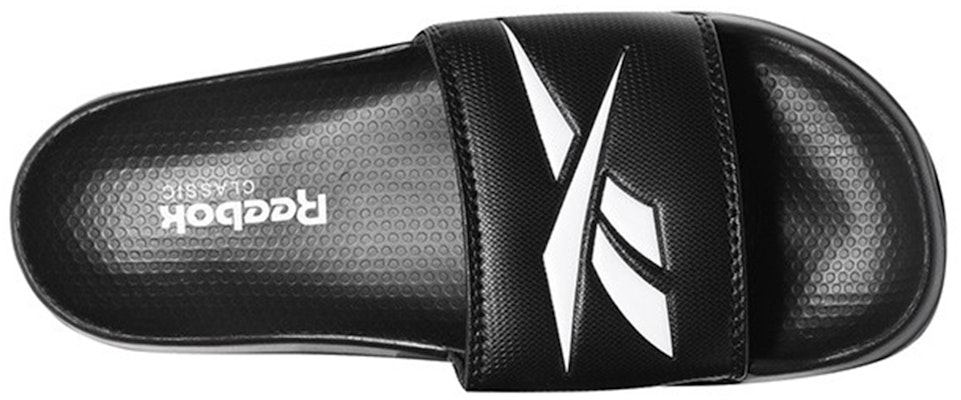 Reebok Classic Slide Sandals 'Dark Black White' CN0212 Lookbook Reebok Classic Slide Sandals 'Dark Black White' CN0212