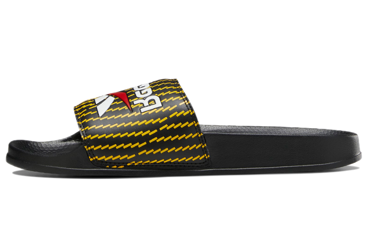 Reebok Classic Slides Athleisure Casual Sports Shoe Unisex Black Yellow GX9585