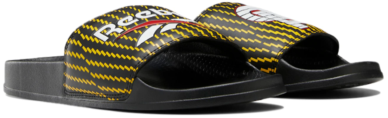 Reebok Classic Slides Scarpe Casual Unisex Nero Giallo Athleisure Sportive GX9585 Lookbook Reebok Classic Slides Scarpe Casual Unisex Nero Giallo Athleisure Sportive GX9585