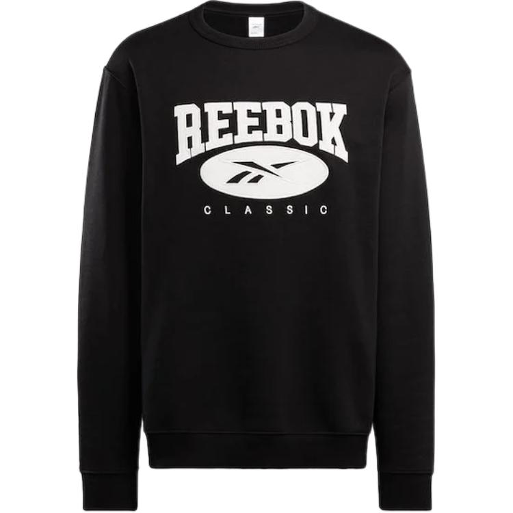 Reebok Classic Unisex Black Loose Fit Sweatshirt with Embroidered Logo 100202805