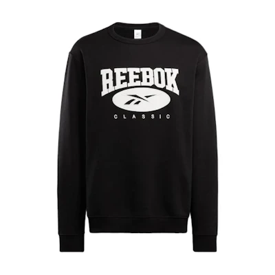 Reebok Classic Unisex Black Loose Fit Sweatshirt with Embroidered Logo 100202805