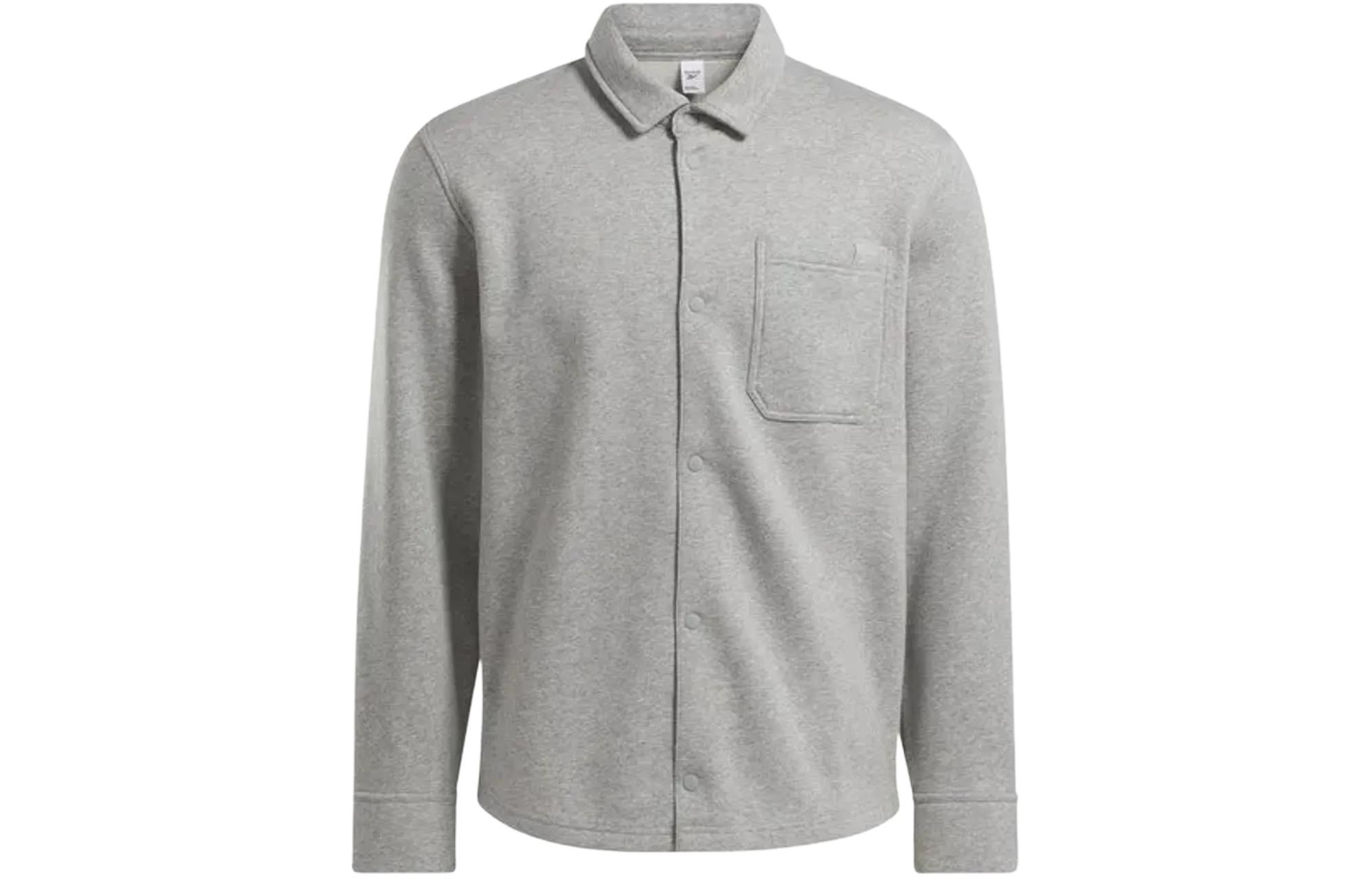 Reebok Classic WDE FLC Overshirt Unisex Gray Long Sleeve Jacket 100034609