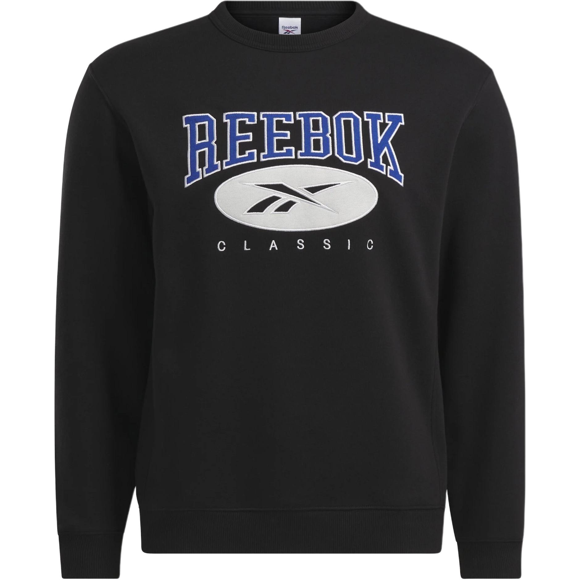 Reebok Classics Archive Essentials Unisex Black Retro Logo Crewneck Sweatshirt 20137745