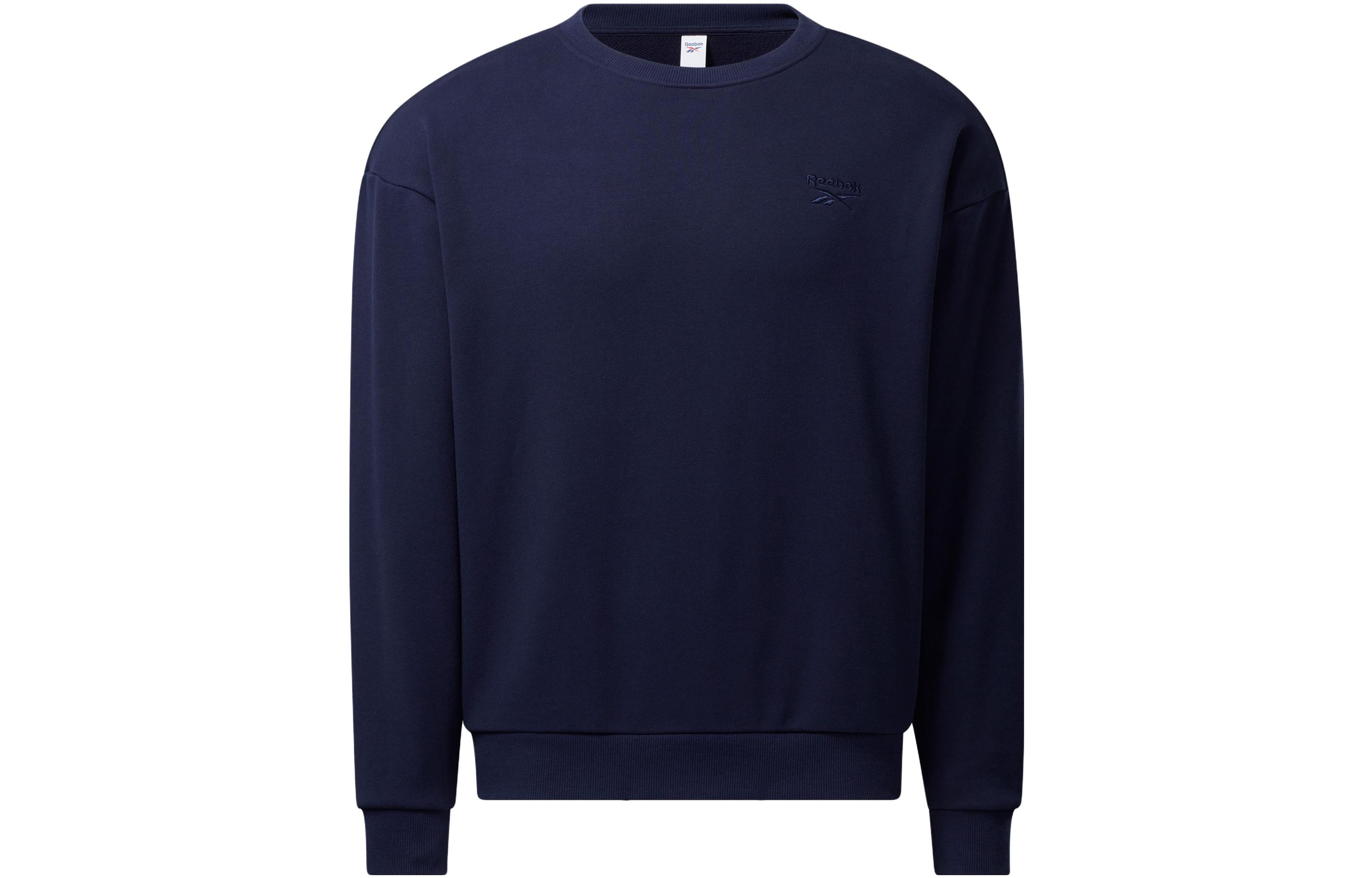 Reebok Classics BP Logo Crewneck Pullover Sweatshirt Navy Blue HE9619