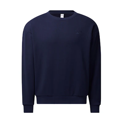Reebok Classics BP Logo Crewneck Pullover Sweatshirt Navy Blue HE9619