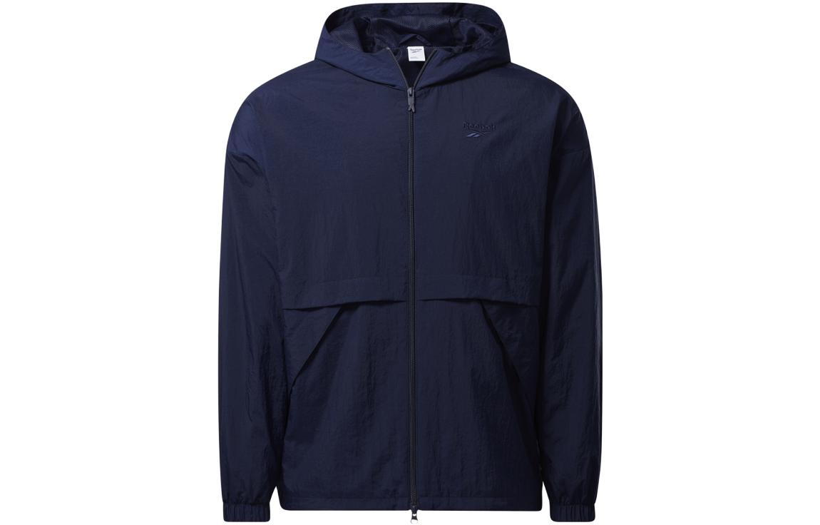 Reebok Classics Brand-Proud Navy Hoodie Zip Jacket with Back Logo (Unisex) HE9612