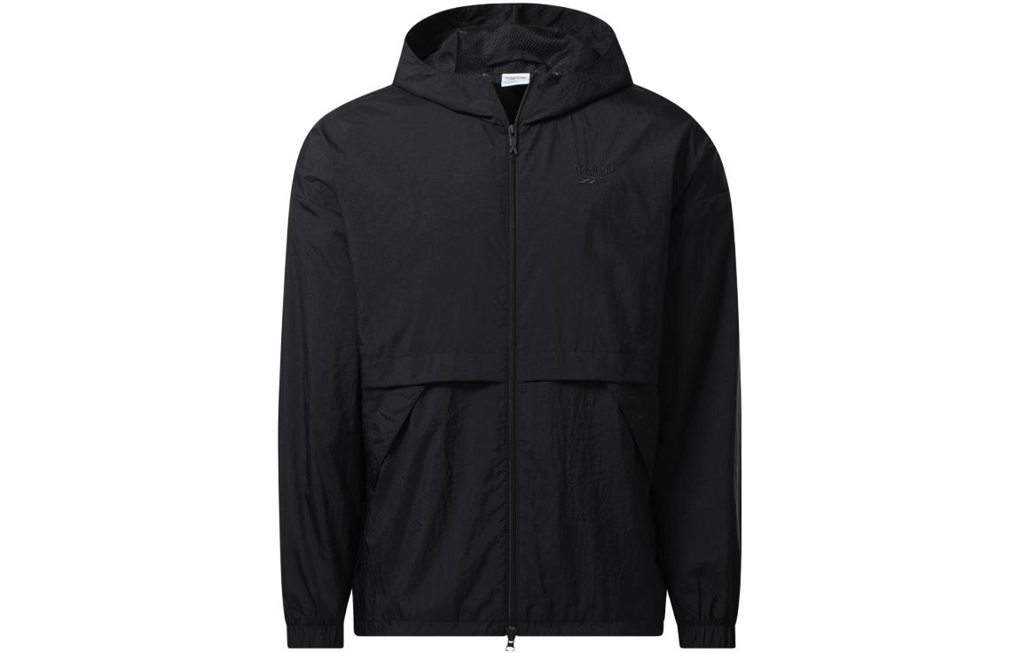 Reebok Classics Brand-Proud Unisex Black Hoodie Jacket with Back Logo Printing HE9610