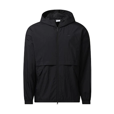 Reebok Classics Brand-Proud Unisex Black Hoodie Jacket with Back Logo Printing HE9610