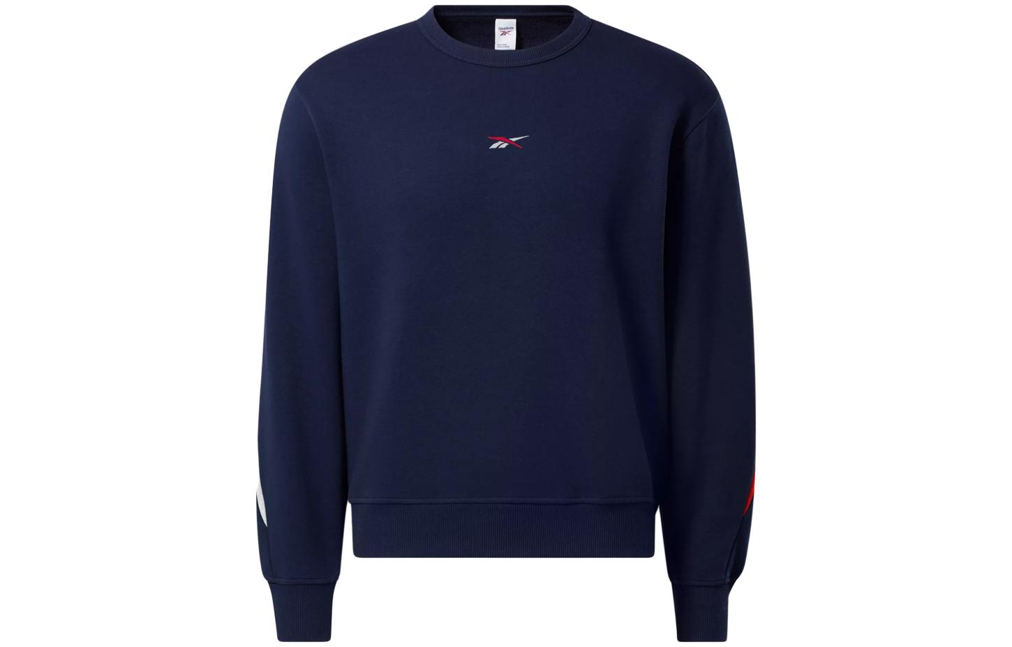 Reebok Classics Brand Proud Crew Sweatshirt Loose Fit Navy Blue Ribbed Long Sleeve 100027973