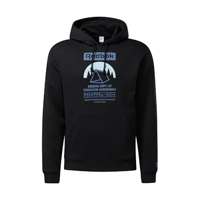 Reebok Classics Camping Graphic Hoodie Unisex Black GS4191