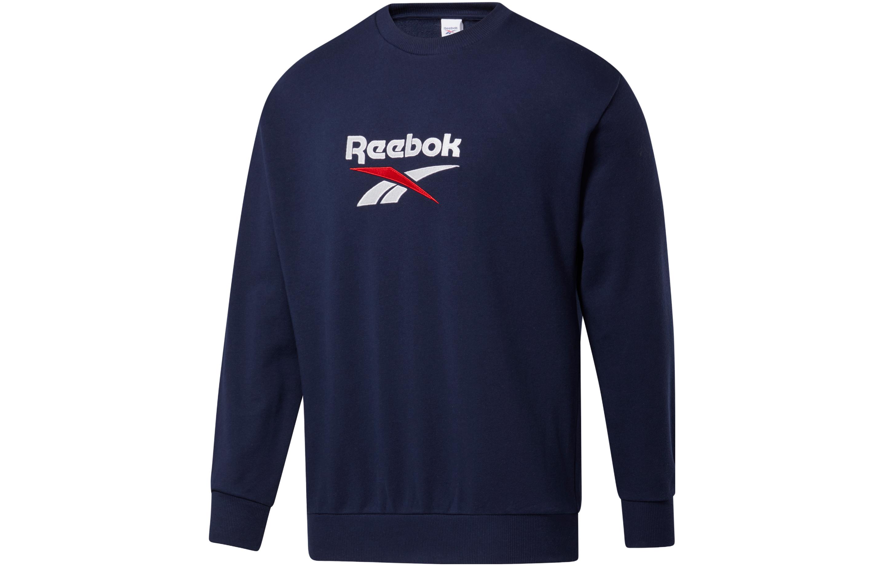 Reebok Classics F Vector Logo Embroidered Crewneck Sweatshirt Navy Blue GS9127