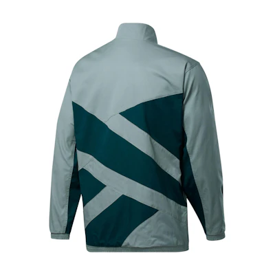 Reebok Classics FS Washed Woven Colorblock Logo Jacket Green Mens GJ5786