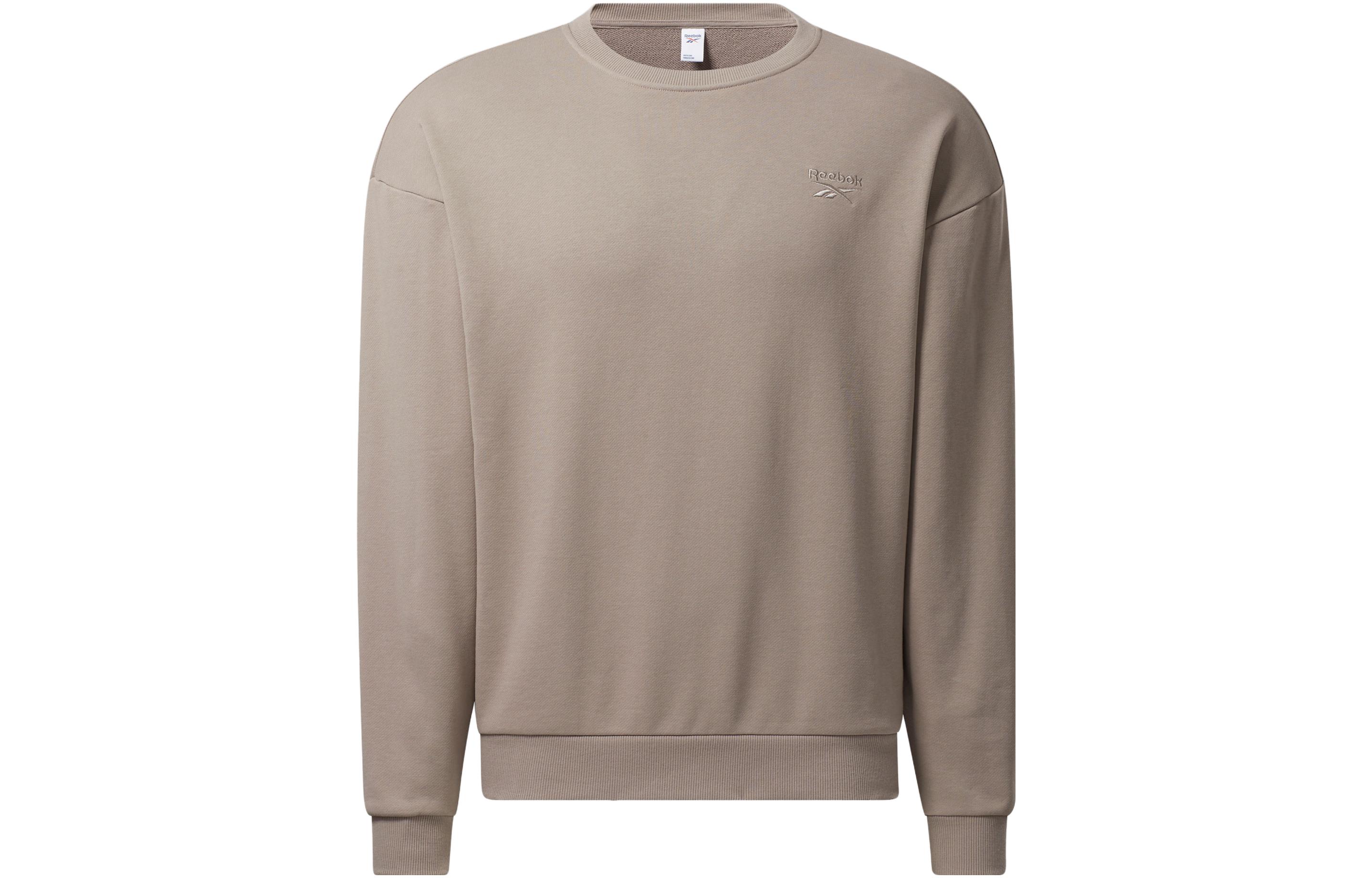 Reebok Classics Grey Crewneck Pullover Sweatshirt with Logo Print HE9620