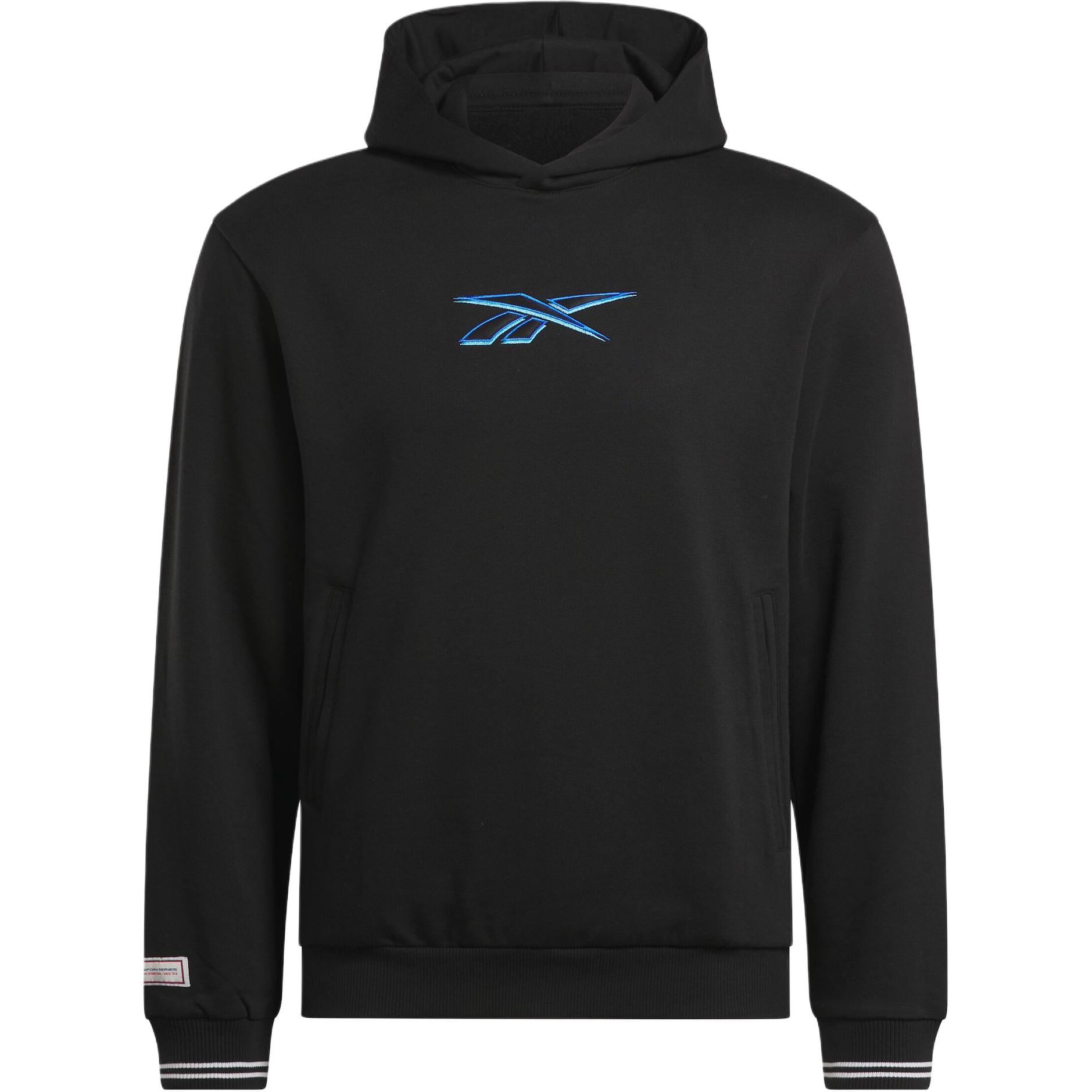 Reebok Classics Logo Embroidered Pullover Hoodie Unisex Black 22251486