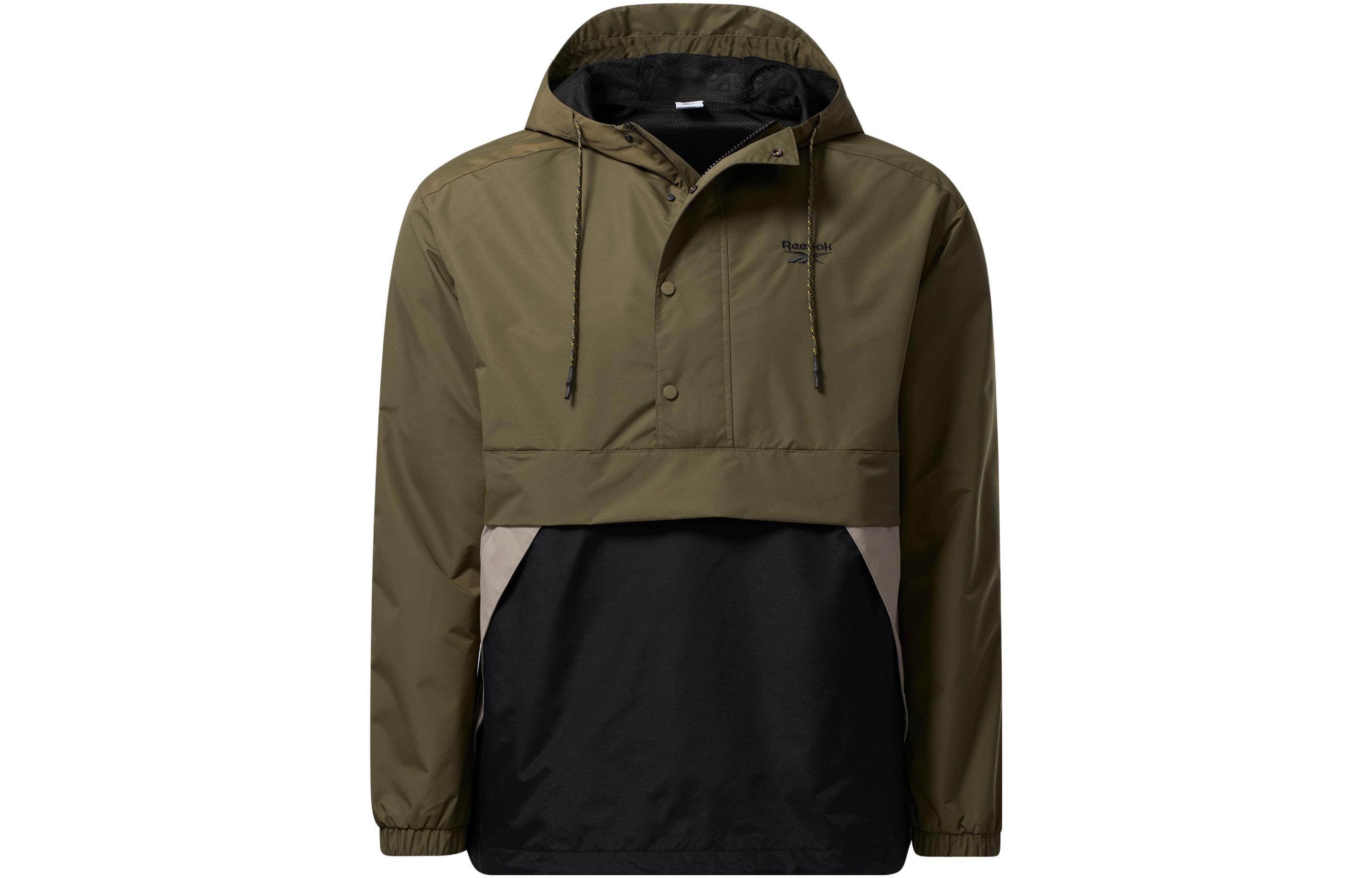 Reebok Classics Retro Outdoor Unisex Colorblock Hooded Jacket Green HB9683