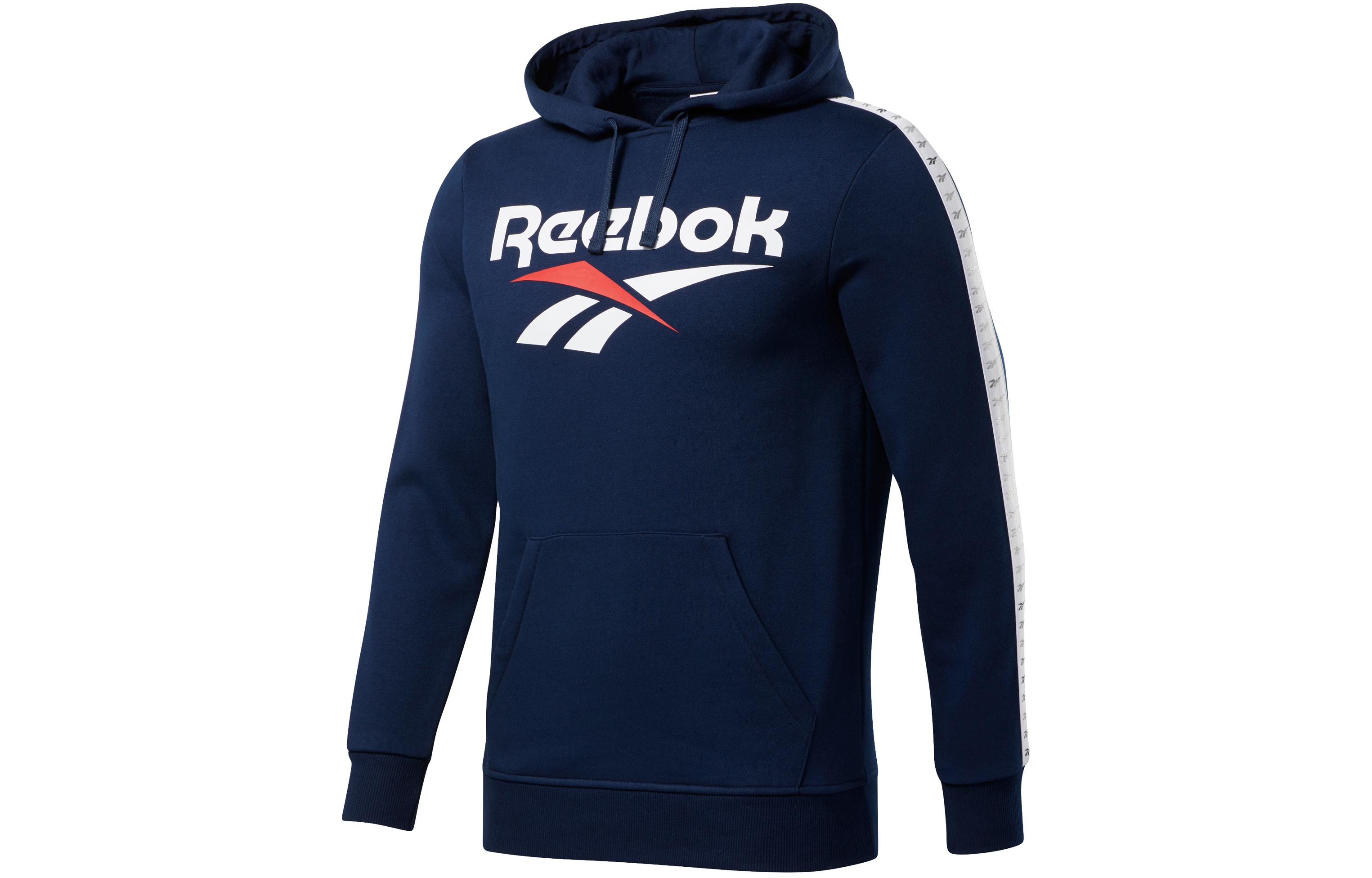 Reebok Classics Vector Logo Hoodie Retro Pullover - Navy Blue FL5475