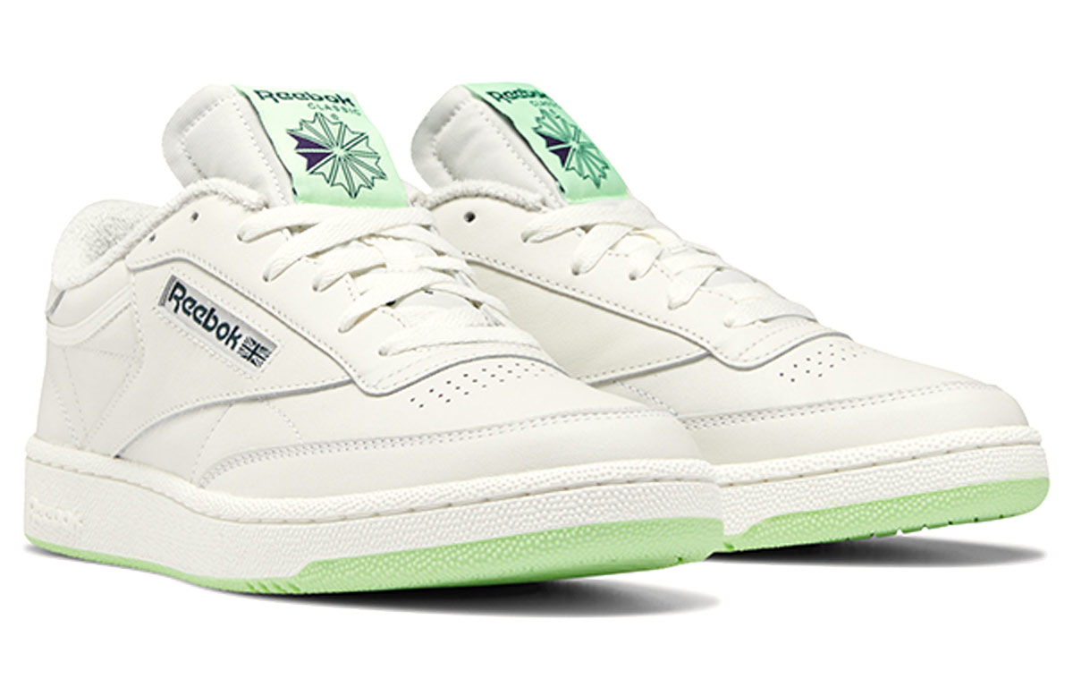 Lookbook Reebok Club C 85 'Chalk Neon Mint' - Kasut Reebok Club C 85 'Chalk Neon Mint' FZ0173