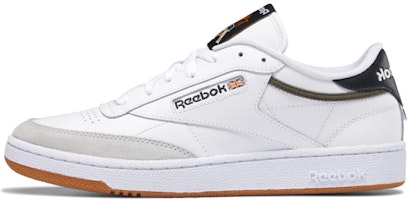 Reebok Club C 85 Breathable Cozy Low Top Casual Skate Shoes White Black Gray GZ6872 Reebok Club C 85 Breathable Cozy Low Top Casual Skate Shoes White Black Gray GZ6872