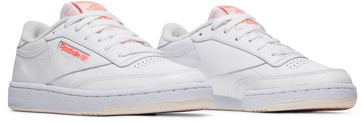 (Women) Reebok Club C 85 'White Orange Flare' FY5163 Cheap (Women) Reebok Club C 85 'White Orange Flare' FY5163