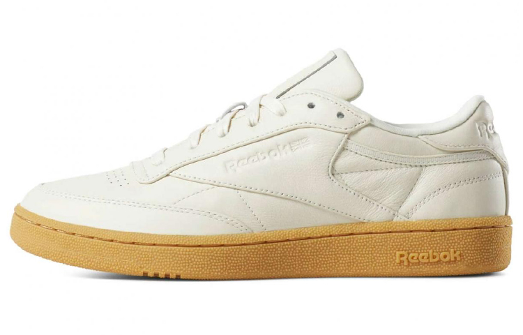 Reebok CLub C 85 Low Tops Casual Skateboarding Shoes Unisex Beige DV4290