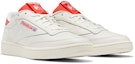 Lookbook Reebok Club C 85 MU 'Chalk Radiant Red' lelaki & wanita EF3251