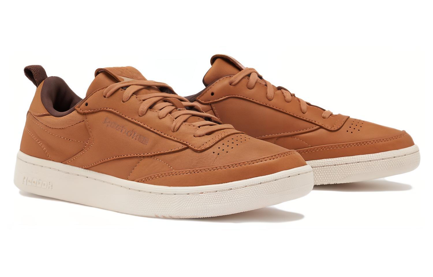 Lookbook Reebok Club C 85 Premium Leather 'Coklat' 100073115