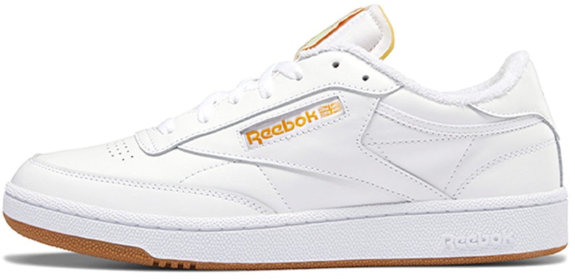 Reebok Club C 85 Stylish Low Top Casual Skate Shoes White Yellow 'Cement' FX1469 Buy Reebok Club C 85 Stylish Low Top Casual Skate Shoes White Yellow 'Cement' FX1469