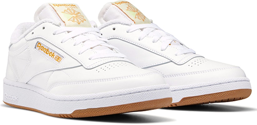 Reebok Club C 85 潮流萬用 低筒悠閒布鞋 白黃 Lookbook Reebok Club C 85 潮流萬用 低筒悠閒布鞋 白黃