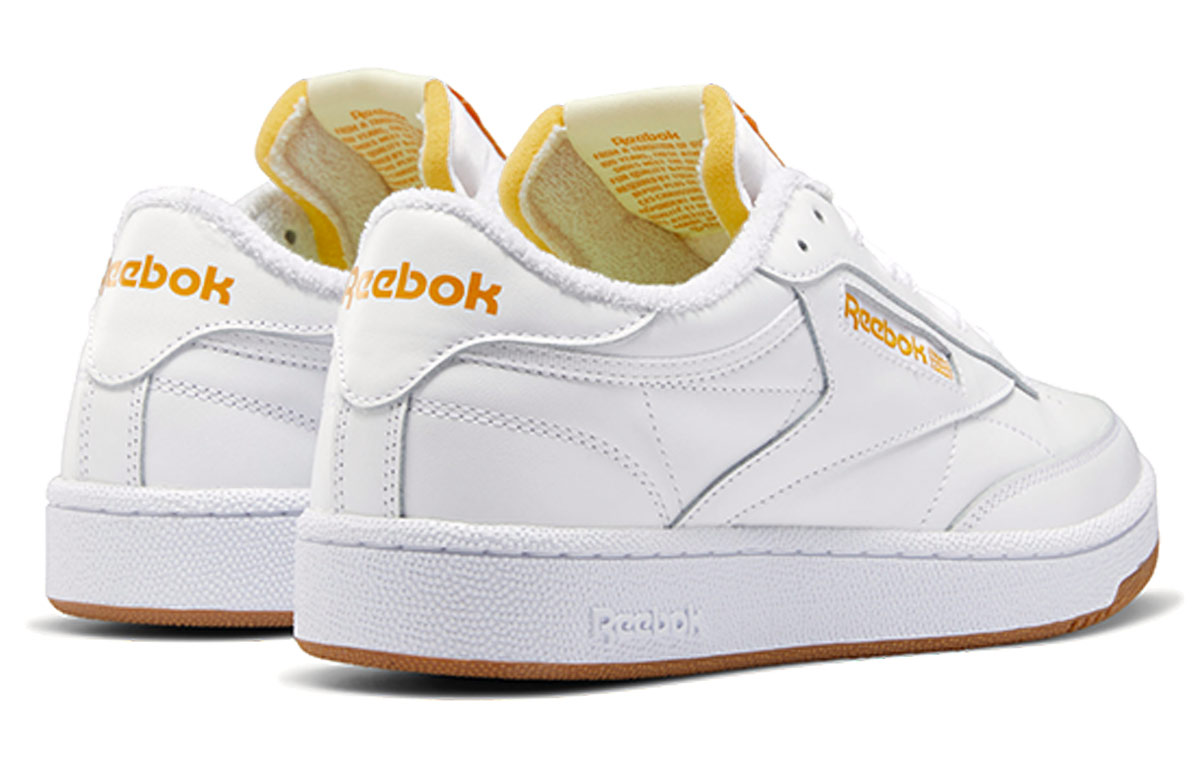 Shop Reebok Club C 85 Kasut Skate Rendah Santai Putih Kuning 'Cement' FX1469