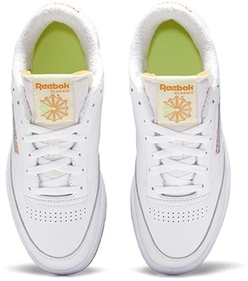 Reebok Club C 85 Stylish Low Top Casual Skate Shoes White Yellow 'Cement' FX1469 Purchase Reebok Club C 85 Stylish Low Top Casual Skate Shoes White Yellow 'Cement' FX1469