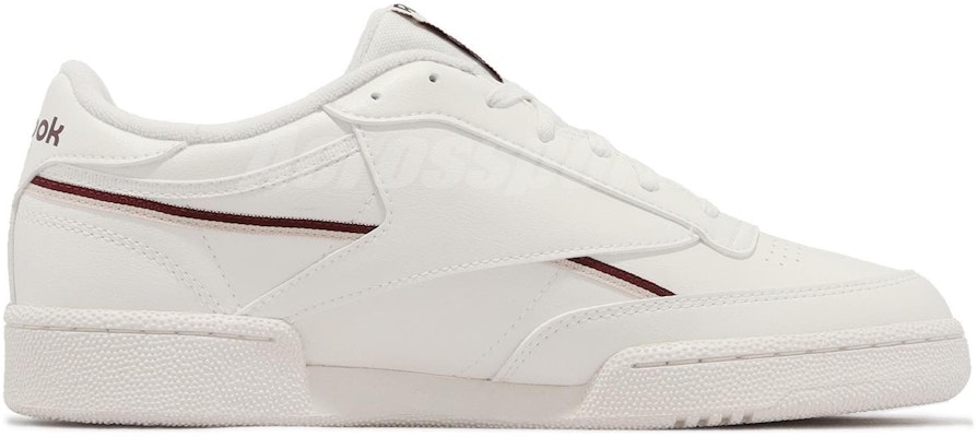 Reebok Club C 85 Vegan 'Chalk White Maroon' 100033004 Order Reebok Club C 85 Vegan 'Chalk White Maroon' 100033004