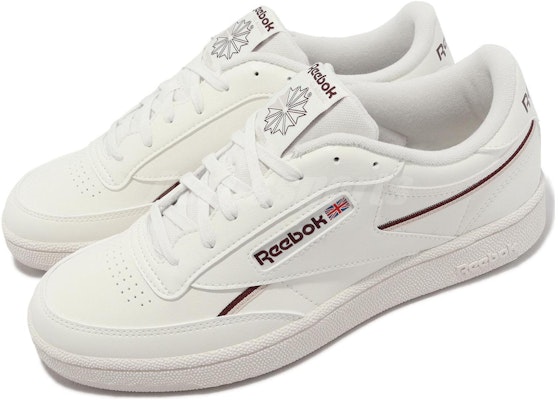 Reebok Club C 85 Vegan 'Chalk White Maroon' 100033004 Lookbook Reebok Club C 85 Vegan 'Chalk White Maroon' 100033004