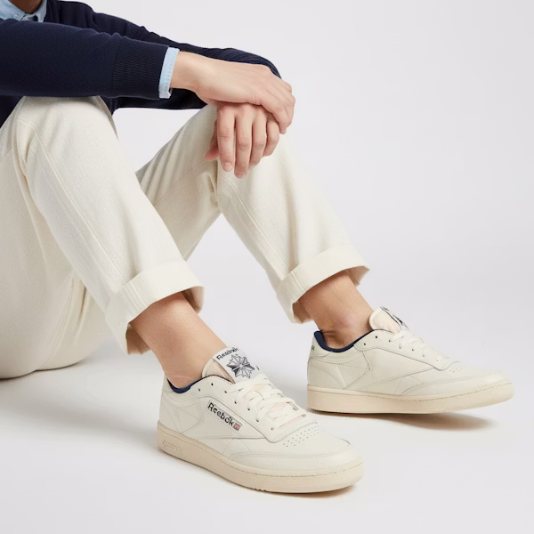 Reebok Club C 85 Vintage 'Chalk Vector Navy' Lelaki & Wanita 100007796 Order Reebok Club C 85 Vintage 'Chalk Vector Navy' Lelaki & Wanita 100007796