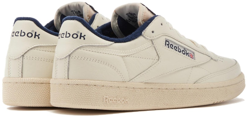 Reebok Club C 85 Vintage 'Chalk Vector Navy' Lelaki & Wanita 100007796 Purchase Reebok Club C 85 Vintage 'Chalk Vector Navy' Lelaki & Wanita 100007796
