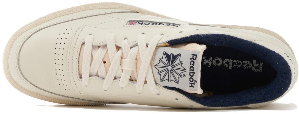 Reebok Club C 85 Vintage 'Chalk Vector Navy' Lelaki & Wanita 100007796 Details for Reebok Club C 85 Vintage 'Chalk Vector Navy' Lelaki & Wanita 100007796