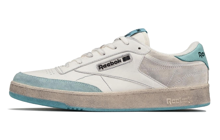 Buy Reebok Club C 'White Light Blue Distressed' RMIA011C99LEA0050140