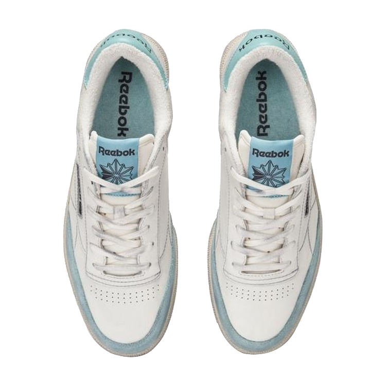 Shop Reebok Club C 'White Light Blue Distressed' RMIA011C99LEA0050140