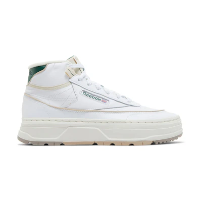 (W) Reebok Club C Geo Mid 'White Dark Green'