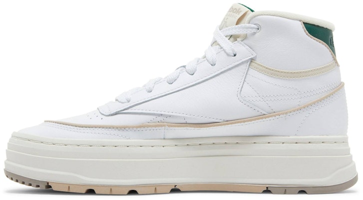 (Women) Reebok Club C Geo Mid 'White Dark Green' GZ4936 Lookbook (Women) Reebok Club C Geo Mid 'White Dark Green' GZ4936
