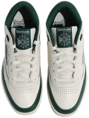 Reebok Club C Mid 2 防滑耐磨 中筒 板鞋 男女同款 白綠 Shop Reebok Club C Mid 2 防滑耐磨 中筒 板鞋 男女同款 白綠