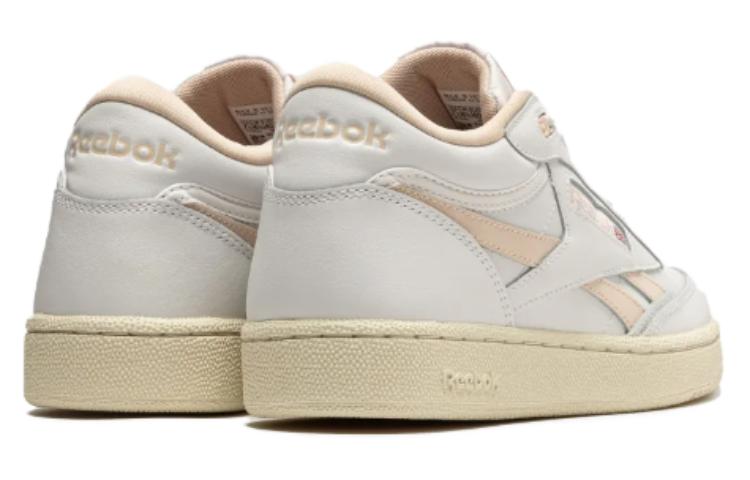 Lookbook Reebok Club C 舒適簡約 防滑耐磨 低幫 板鞋 男女同款 米色