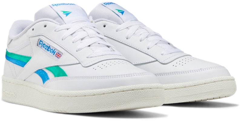 리복 클럽 C 리벤지 운동화 (화이트/그린/블루) FV6368 Lookbook 리복 클럽 C 리벤지 운동화 (화이트/그린/블루) FV6368