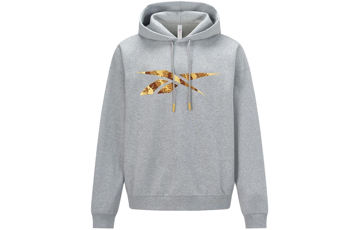 Reebok CNY Logo Embroidered Knit Hoodie Unisex Ash Gray 24SRC309UGG3