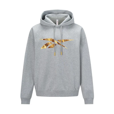 Reebok CNY Logo Embroidered Knit Hoodie Unisex Ash Gray 24SRC309UGG3