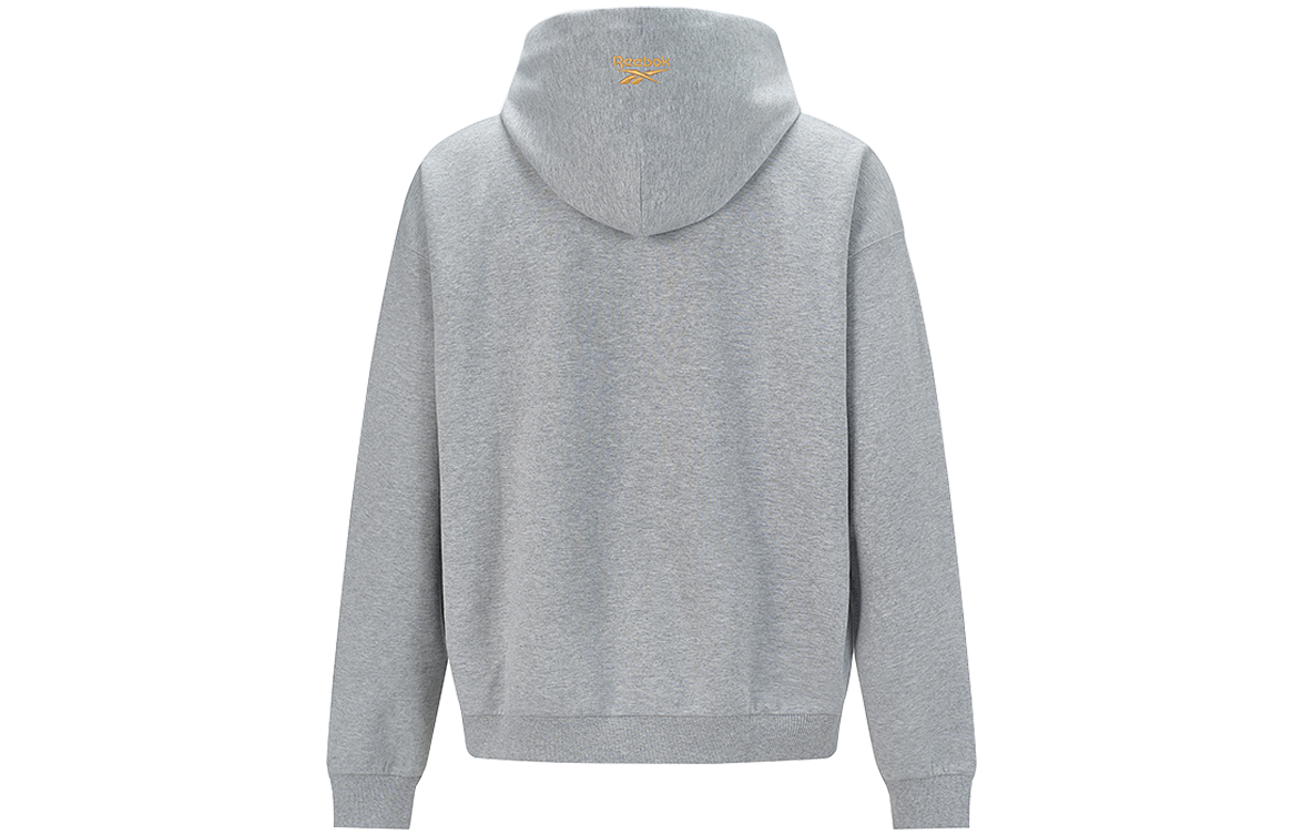 Lookbook Reebok 新年刺繡標誌連帽針織衫 男女款 灰色 24SRC309UGG3