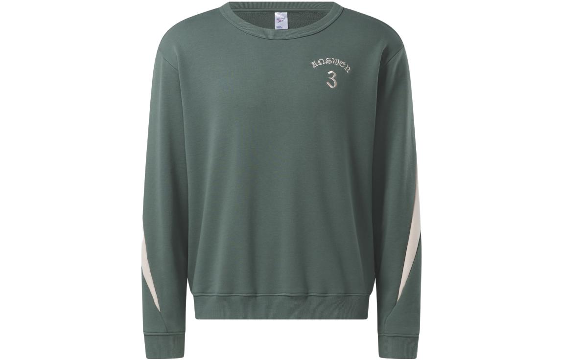 Reebok CNY Series Green Retro Colorblock Embroidered Sweatshirt H47097