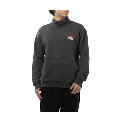 Reebok Cold Gray Embroidered Logo High-Neck Pullover Sweatshirt RE1759EU33955