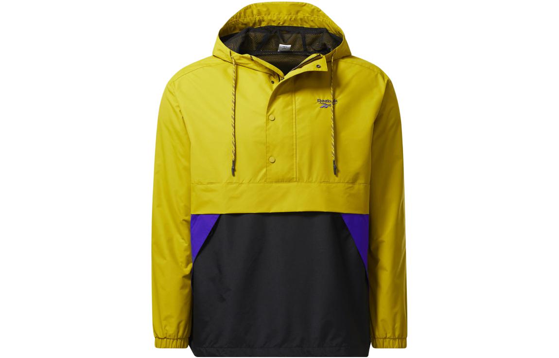 Reebok Colorblock Hoodie Jacket Unisex Sulphur Yellow HB9681